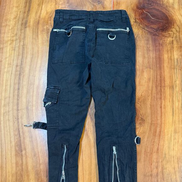 Tripp NYC Mens pants 30 Skinny Denim Cargo Zipper Punk Goth Gothic O29 - Picture 7 of 7